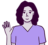 illustration of a person waving